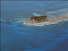Tabacco Caye looking NW from Air